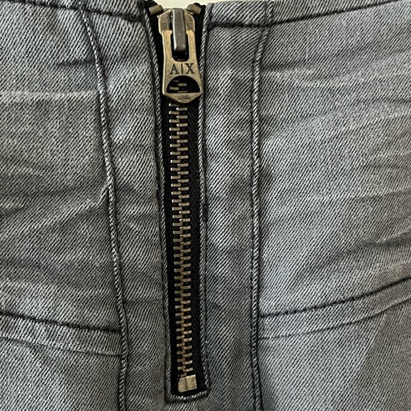 Armani Exchange Charcoal Distressed Mini Skirt Women’s Size 0 - Picture 7 of 14